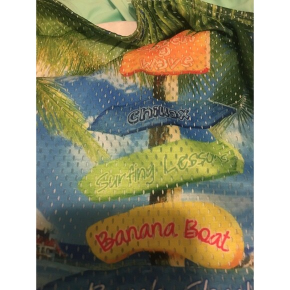 Op Girls Printed 2-Piece Swim Set Top & Bottom Size Medium 7/8 Multi-Color - Picture 2 of 7